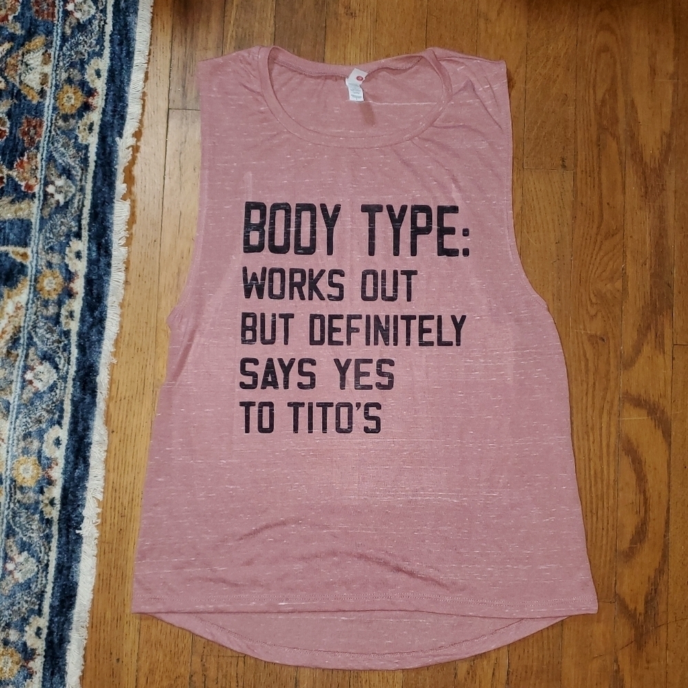 Women's Pink Graphic Sleeveless Top